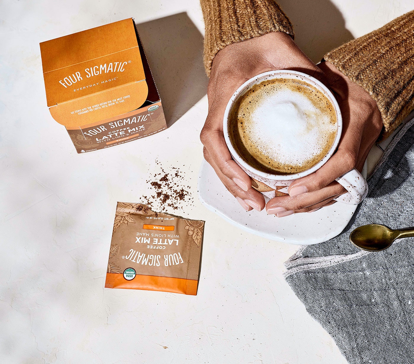 Mushroom Coffee Latte With Lion's Mane