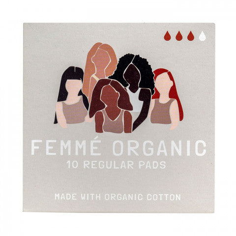 Femme Organic Organic Cotton Pads - Regular