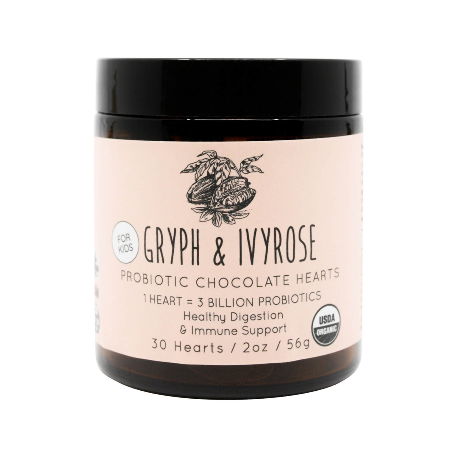 Children's Chocolate Probiotic Hearts