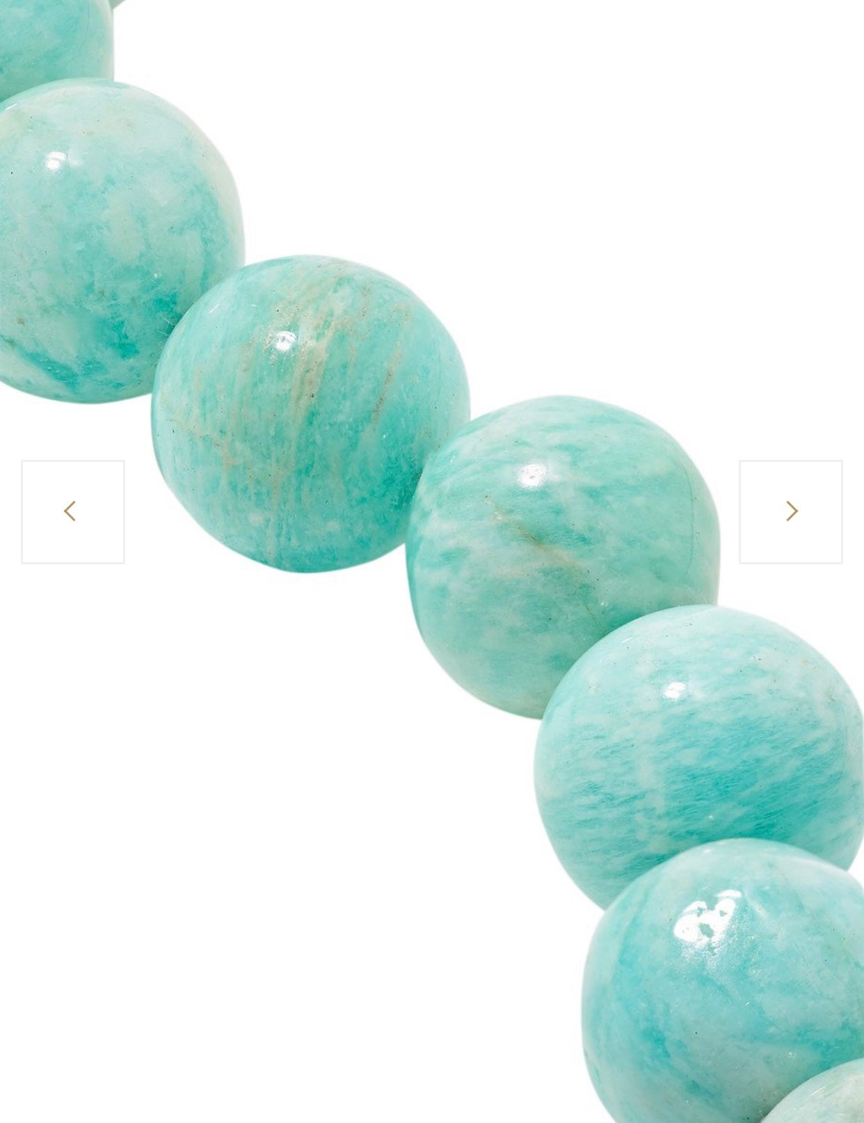 Oracle Amazonite Round Crystal Necklace 14 Karat Gold