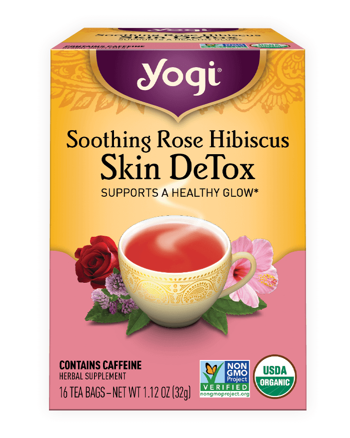 Soothing Organic Rose Hibiscus Skin Detox Tea 16 bags
