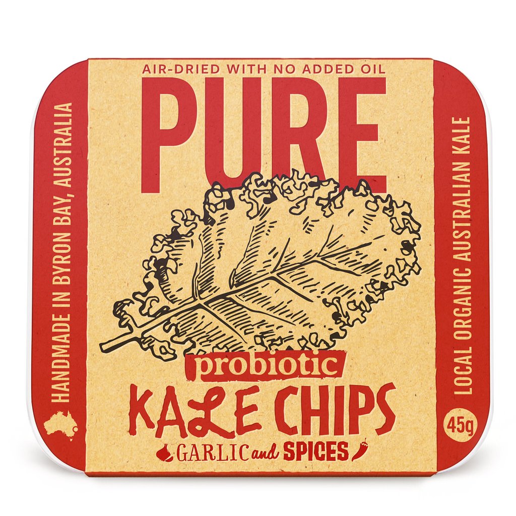 KALE CHIPS Probiotic Kale Chips: Garlic and Spices