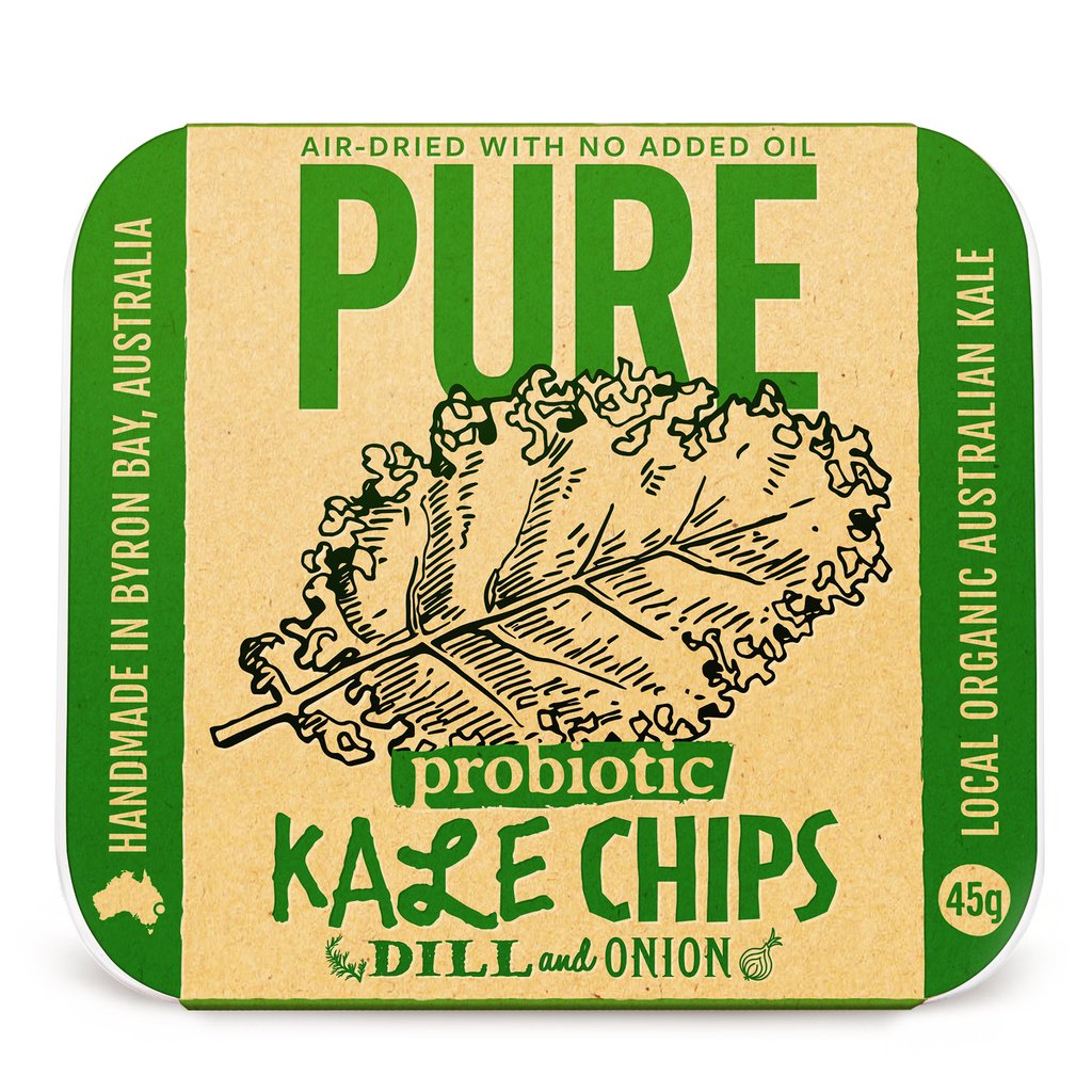 KALE CHIPS Probiotic Kale Chips: Dill and Onion