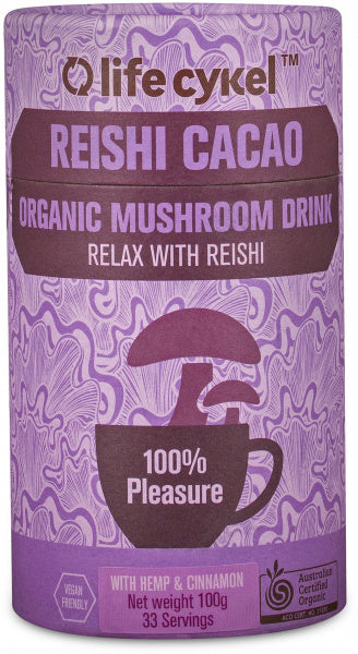 Reishi Cacao Organic Mushroom Drink 100g